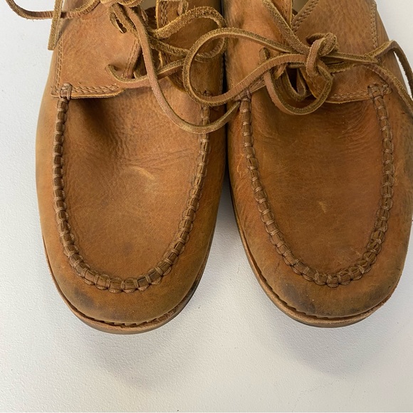 Roots Mens Leather Moc Loafer Deck Shoes Lace Up Shoe Size 10 - Picture 5 of 7
